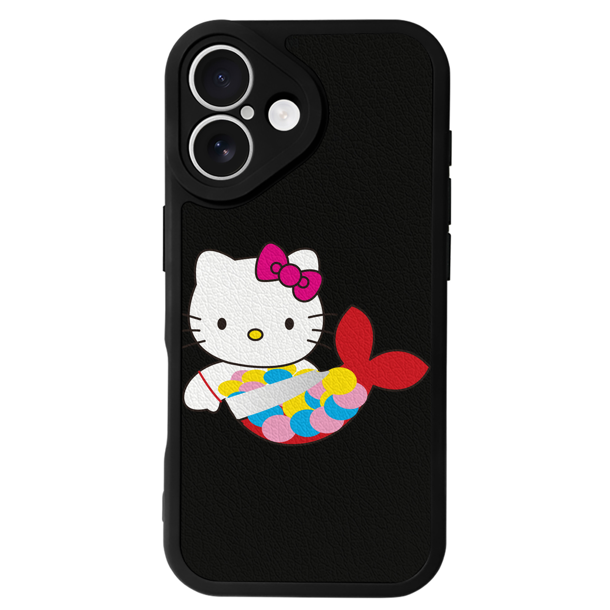 （画像用） Hello Kitty ハローキティ 【iPhone 16シリーズ対応】シリコンスマホケース（レザー調） 材質：シリコン